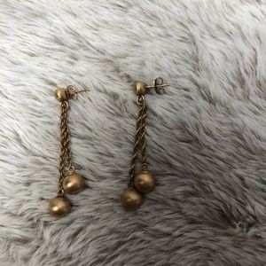Gold chain earrings